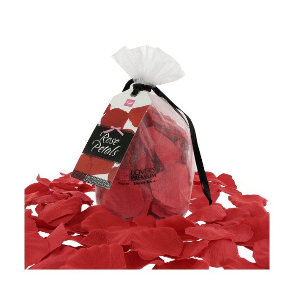 Sac de plusieurs pétales de roses rouges artificielles pour les soirées romantiques